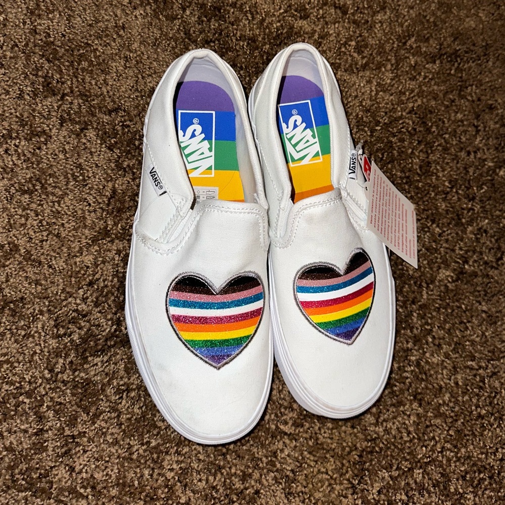 Pride Rainbow Heart Vans